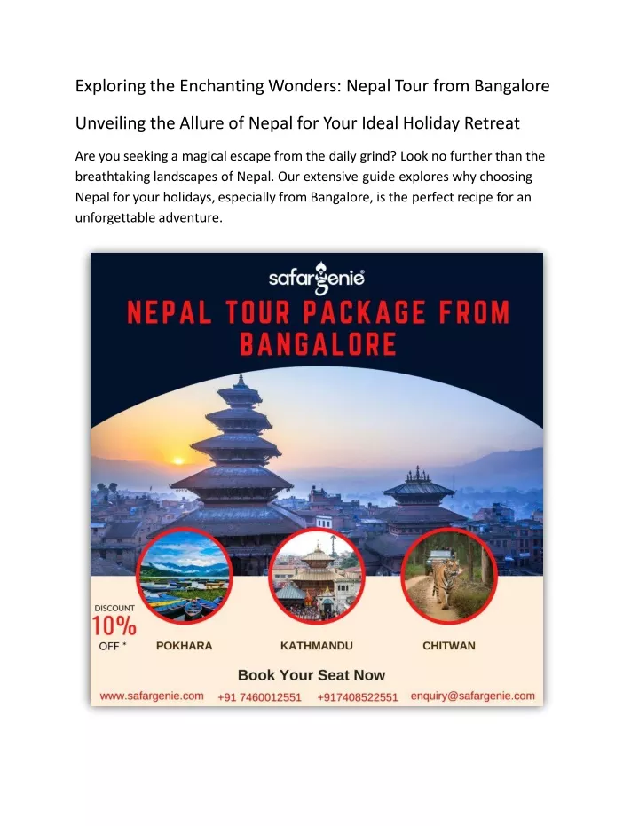 exploring the enchanting wonders nepal tour from