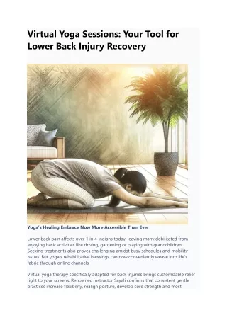 virtual yoga sessions your tool for lower back