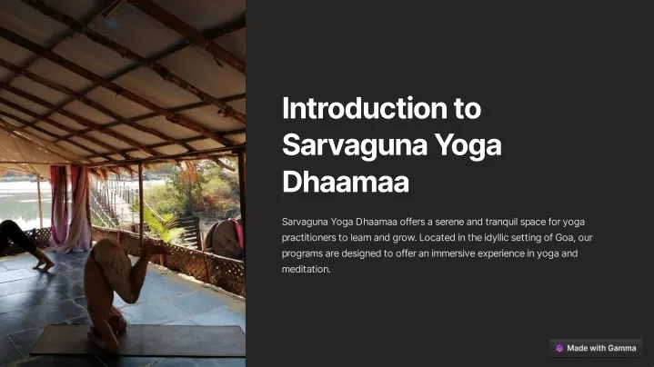 introduction to sarvaguna yoga dhaamaa