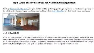 Top 8 Luxury Beach Villas In Goa For A Lavish & Relaxing Holiday