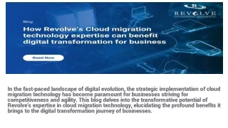 How Revolve’s Cloud migration technology expertise can benefit digital transform