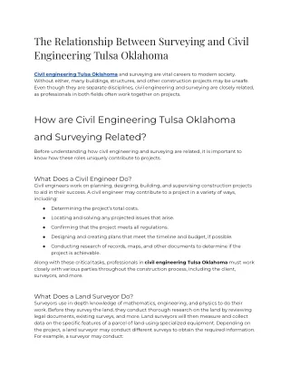 The Relationship Between Surveying and Civil Engineering Tulsa Oklahoma (1)