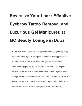 Revitalize Your Look_ Effective Eyebrow Tattoo Removal and Luxurious Gel Manicures at MC Beauty Lounge in Dubai