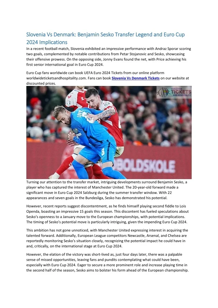 PPT - Slovenia Vs Denmark Benjamin Sesko Transfer Legend and Euro Cup