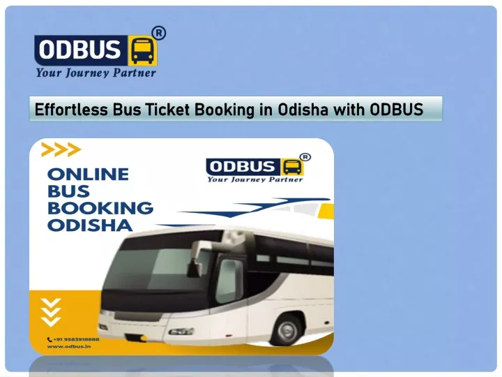 effortless bus ticket booking in odisha with odbus