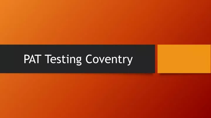 pat testing coventry