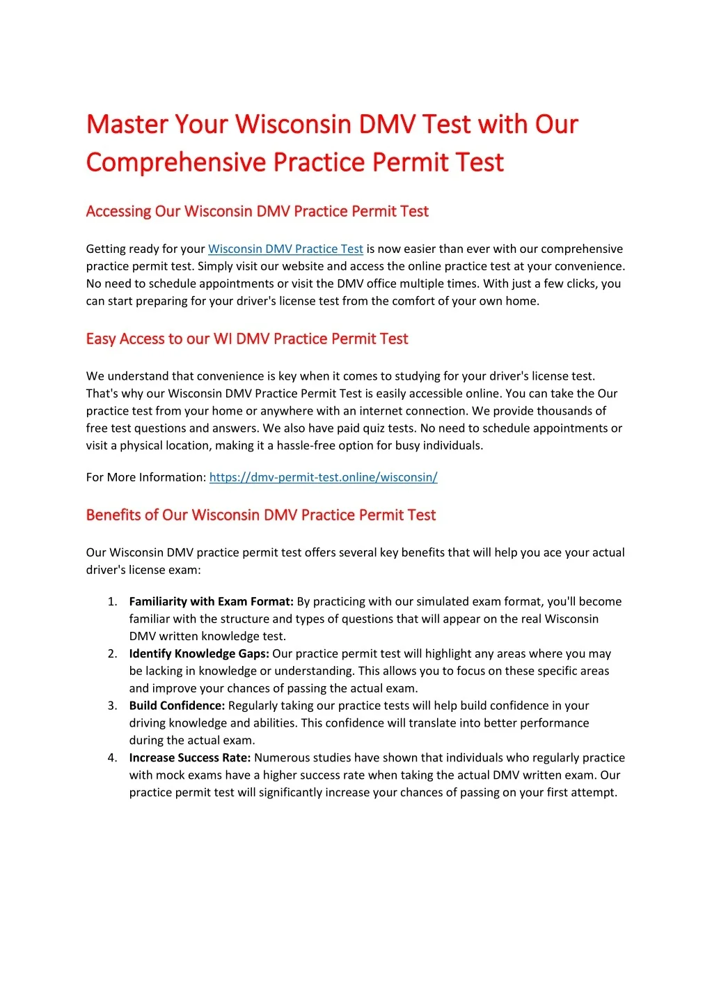 Dmv Test Wi PPT - Wisconsin dmv practice test Wisconsin Permit Practice Test ...