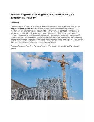 Burhani Engineers_ Setting New Standards in Kenya's Engineering Industry