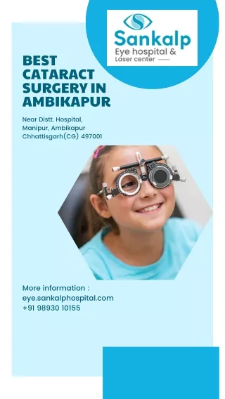 Cataract Surgery Cost in Ambikapur