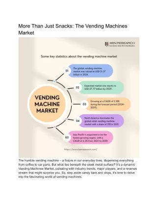 More Than Just Snacks_ The Vending Machines Market