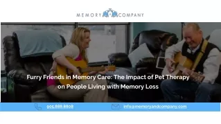 The Impact of Pet Therapy on People Living with Memory Loss
