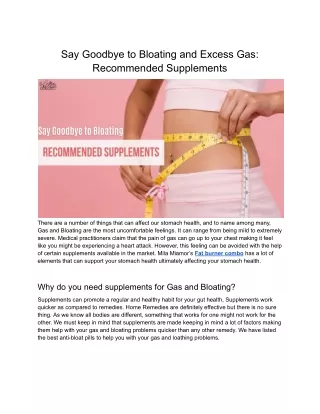 say goodbye to bloating and excess