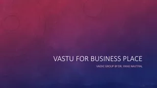 vastu for business place