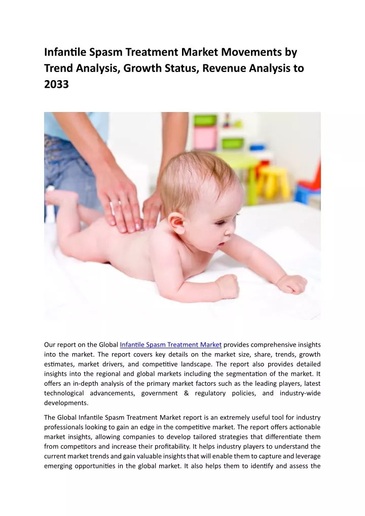 infantile spasm treatment market movements