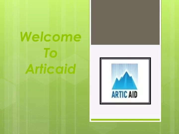 welcome to articaid