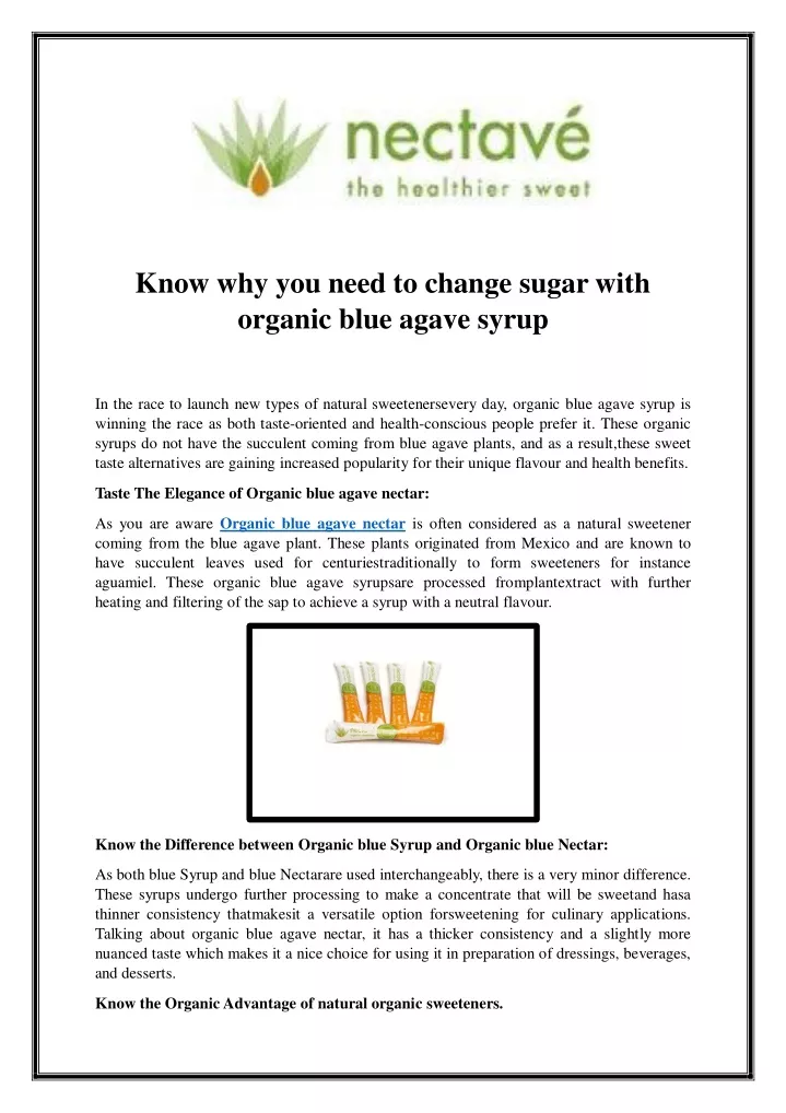 know why you need to change sugar with organic