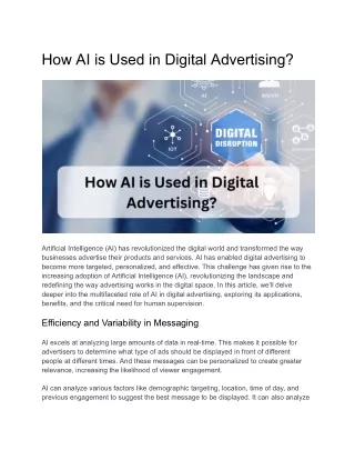 How AI is Used in Digital Advertising_