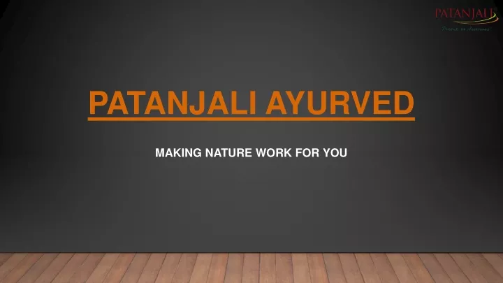 patanjali ayurved