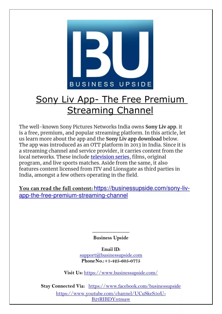 sony liv app the free premium streaming channel