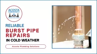 Reliable Burst Pipe Repairs in Cold Weather