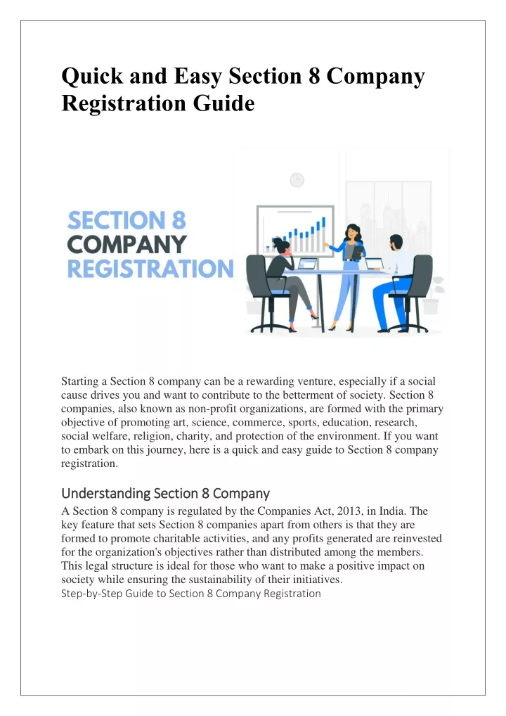 quick and easy section 8 company registration