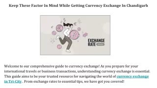 Currency Exchange In Chandigarh