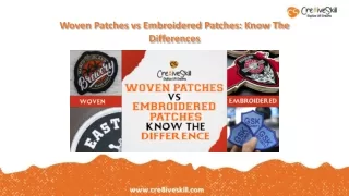 Woven vs. Embroidered Patches Complete Guide | Cre8iveSkill