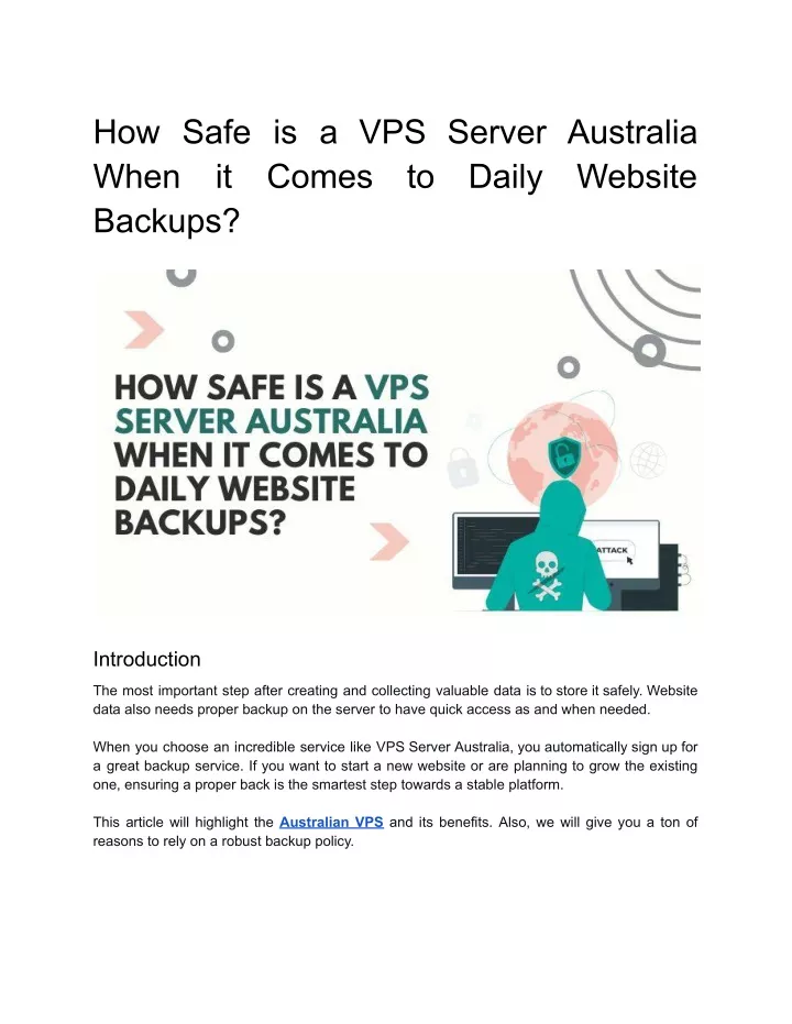 how safe is a vps server australia when it comes