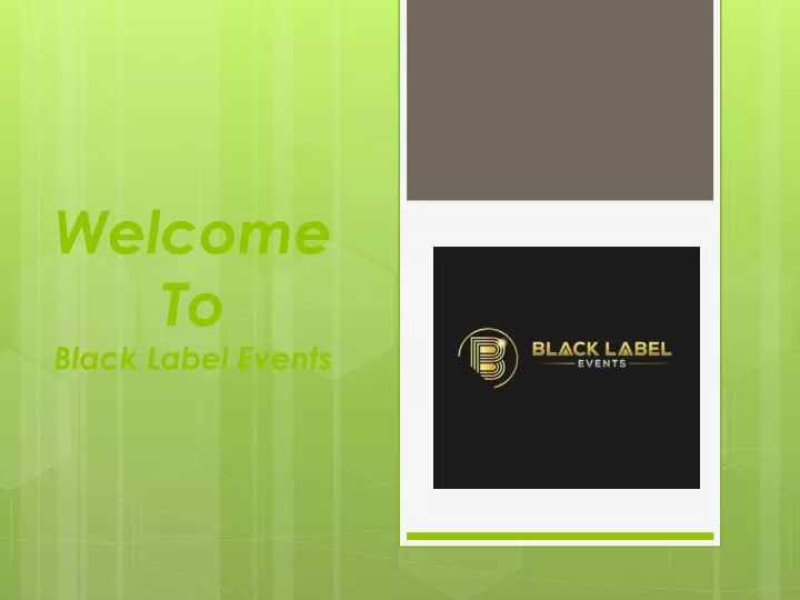 welcome to black label events