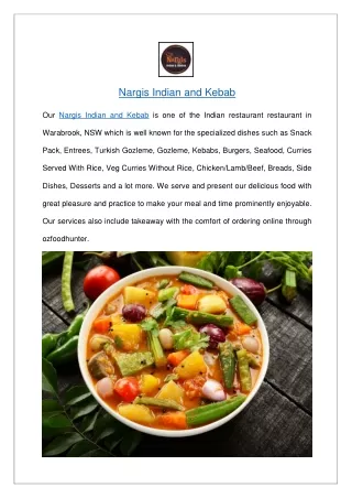 Nargis Indian and Kebab pdf