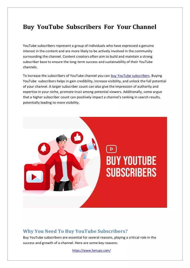 buy youtube subscribers for your channel