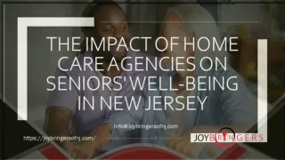 The Impact of Home Care Agencies on Seniors' Well-Being in New Jersey