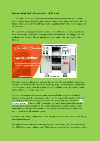 best and utilized 5 roll refiner machinery