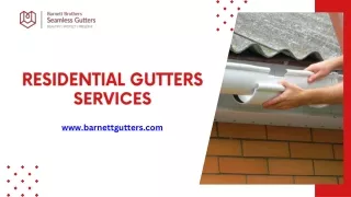Professional Residential Gutters Services