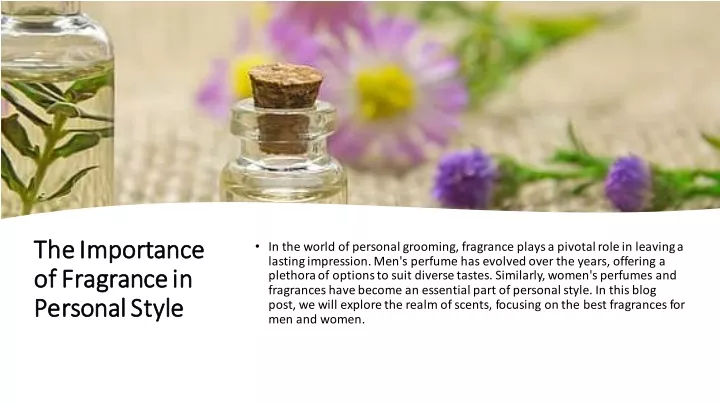 the importance the importance of fragrance