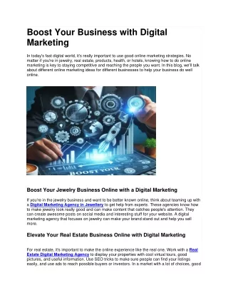 Boost Your Business with Digital Marketing