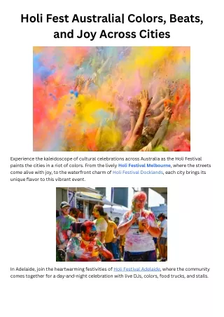 holi fest australia colors beats and joy across