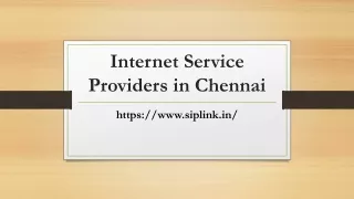 Internet Service Providers in Chennai, India