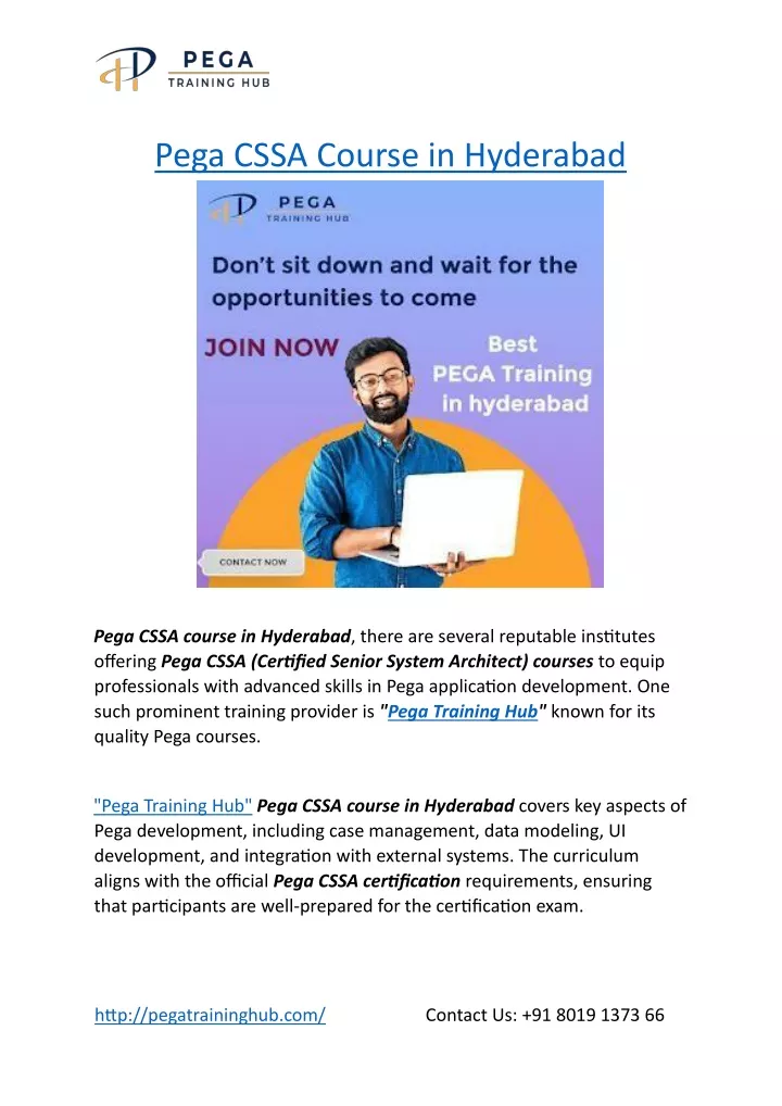 pega cssa course in hyderabad