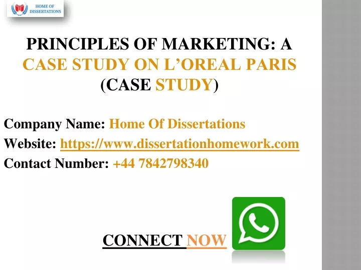 principles of marketing a case study on l oreal paris case study