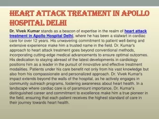 Heart Attack Treatment in Apollo Hospital Delhi
