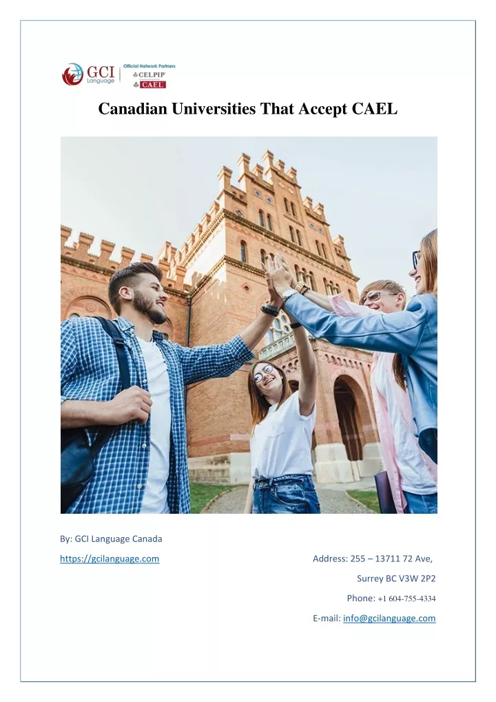canadian universities that accept cael