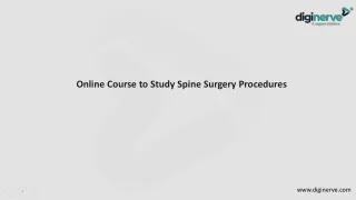 Online Course to Study Spine Surgery Procedures