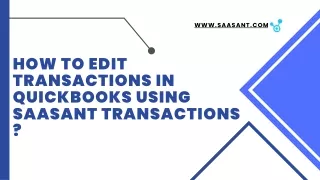 How to Edit transactions in QuickBooks using SaasAnt transactions