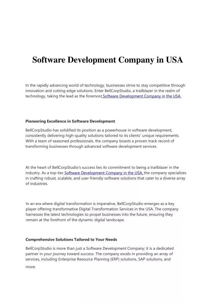 software development company in usa