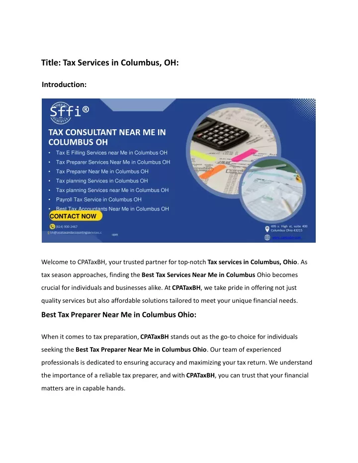 title tax services in columbus oh