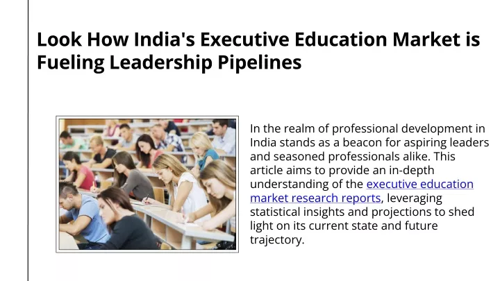 look how india s executive education market