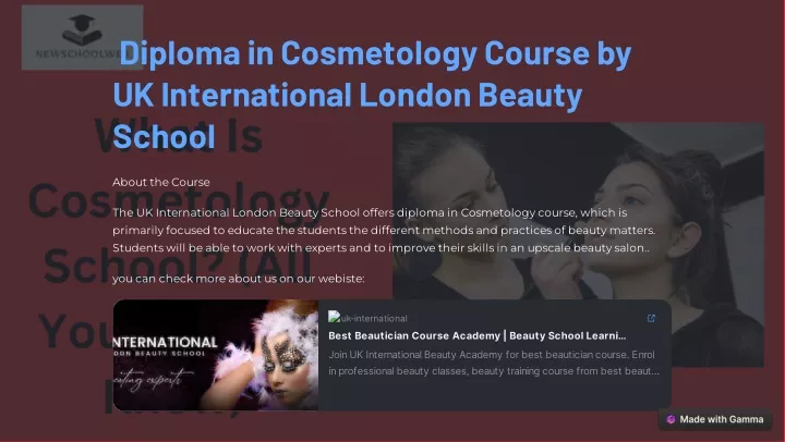 diploma in cosmetology course by uk international