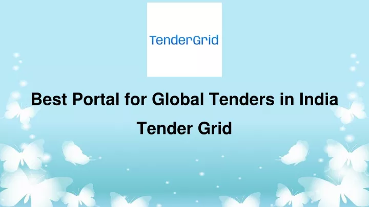 best portal for global tenders in india