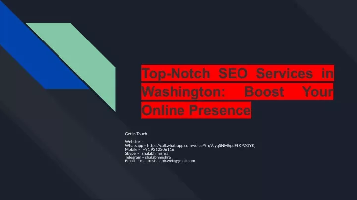 top notch seo services in washington online
